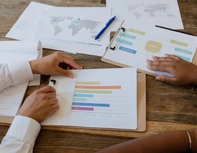business finance growth chart meeting